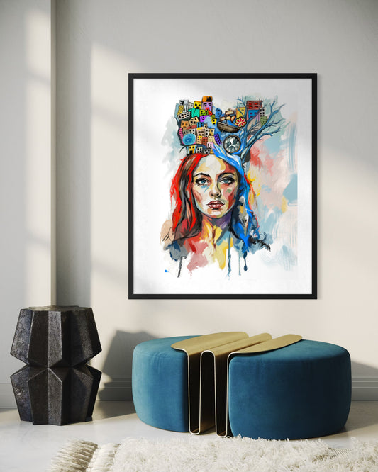City Crown Soft Dream – Original Digital Artwork – Fine Art Print – Limited Edition – 60x75 cm