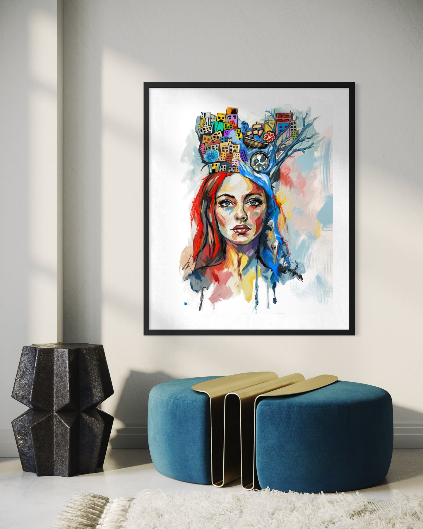 City Crown Soft Dream – Original Digital Artwork – Fine Art Print – Limited Edition – 60x75 cm