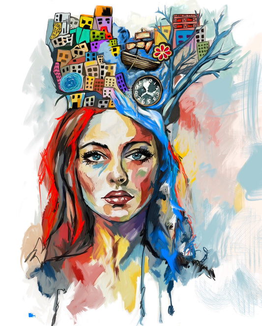 City Crown Soft Dream – Original Digital Artwork – Fine Art Print – Limited Edition – 60x75 cm