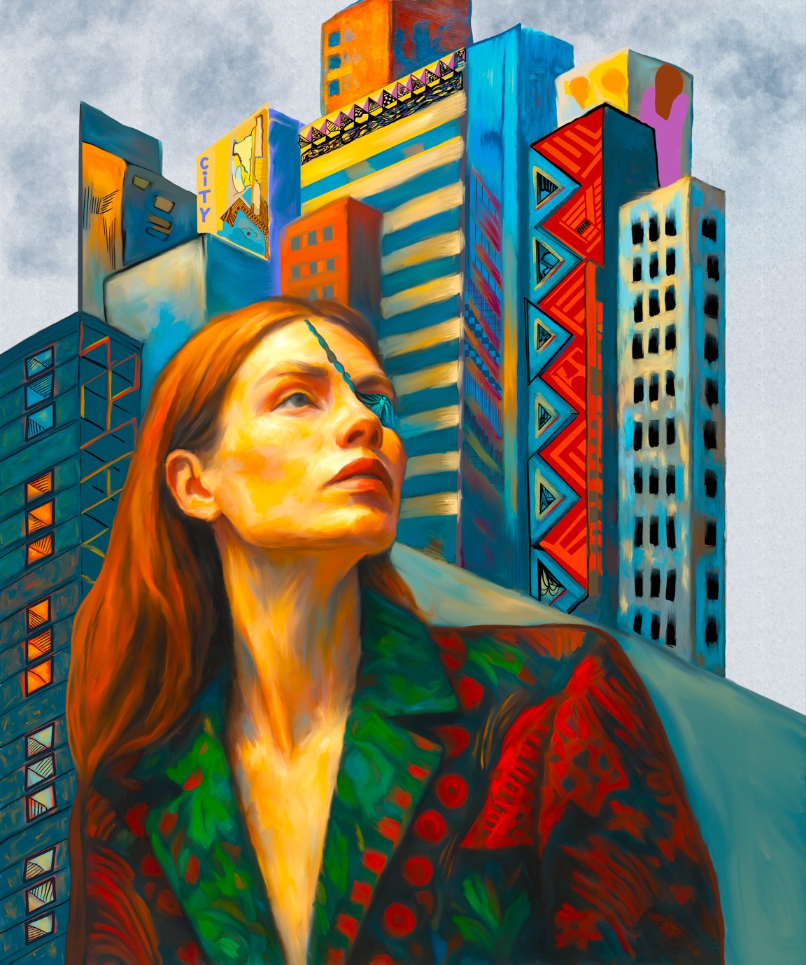 City Lights 2 - Original Digital Artwork - Fine Art Print- Limited Edition 60x72cm