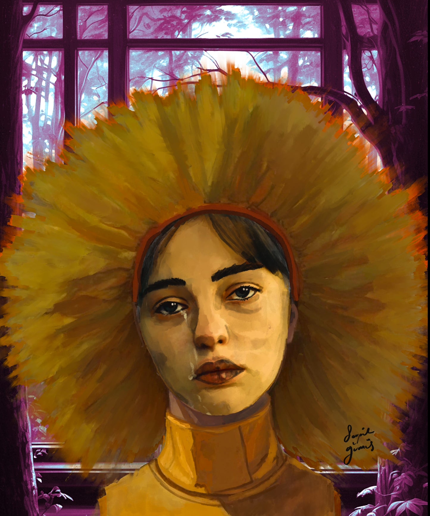 Sorrow - Original Digital Artwork - Fine art Archival Pigment Print- Limited Edition 43x49cm