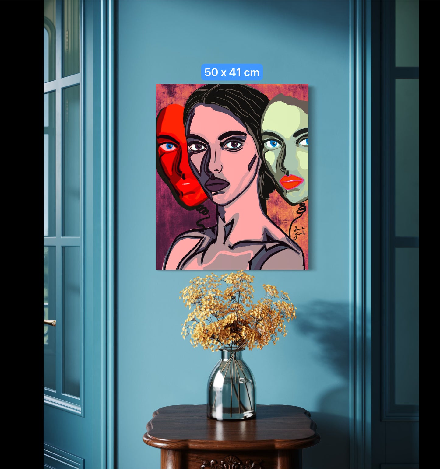 Personas - Original Digital Artwork - Fine Art Diasec Print- Limited Edition 41x50cm