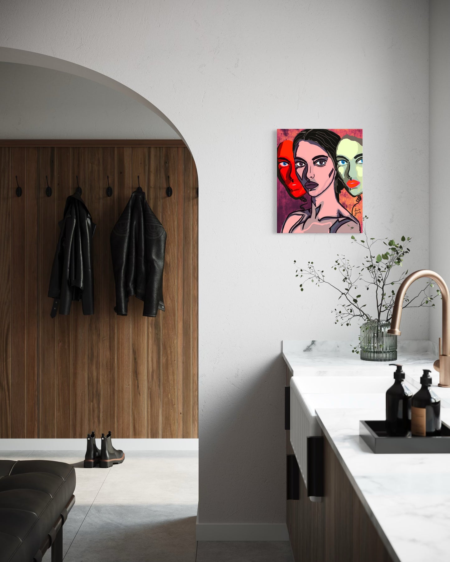 Personas - Original Digital Artwork - Fine Art Diasec Print- Limited Edition 41x50cm