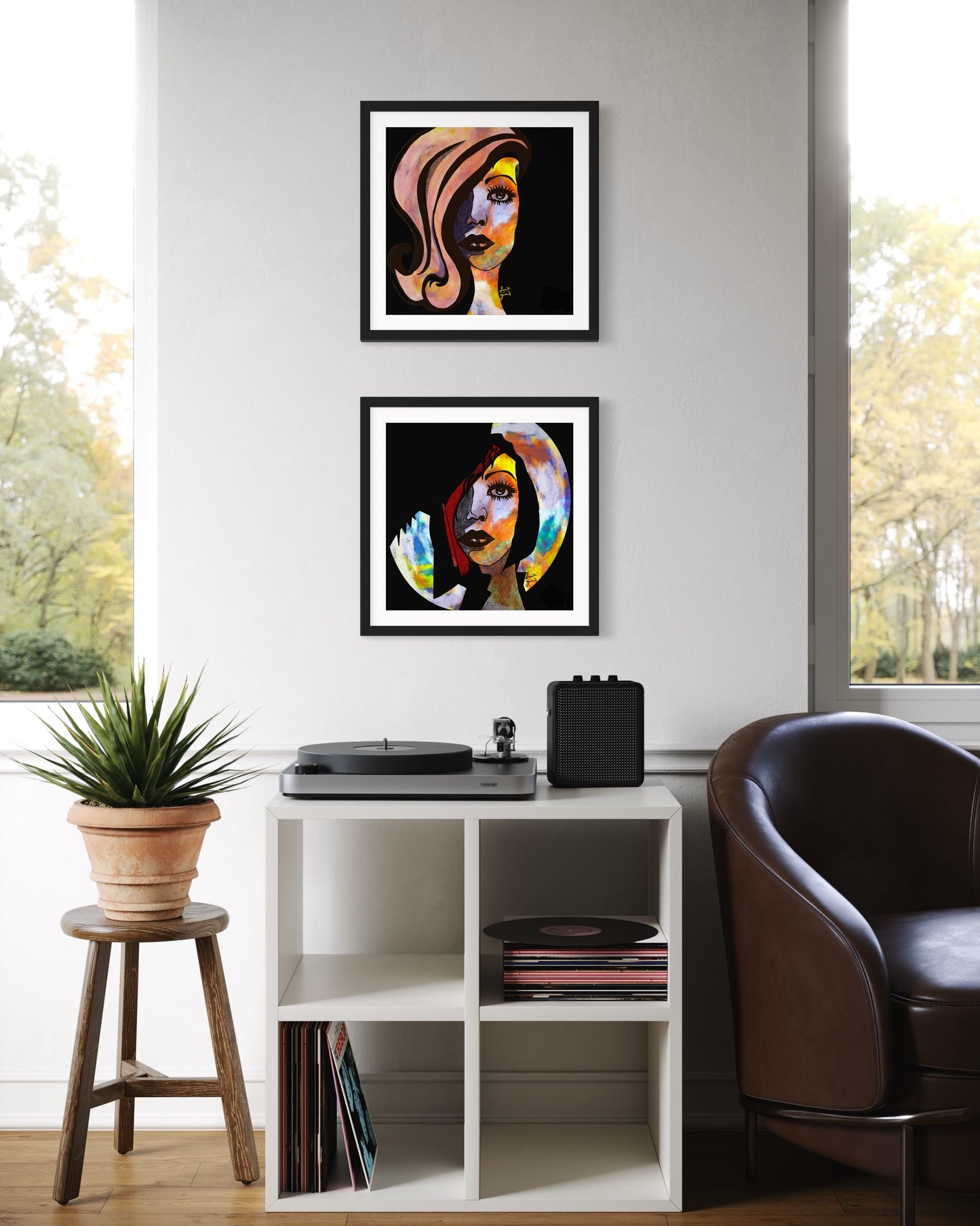 Popart1 - Original Digital Artwork - Fine art Archival Pigment Print- Limited Edition 37x37cm