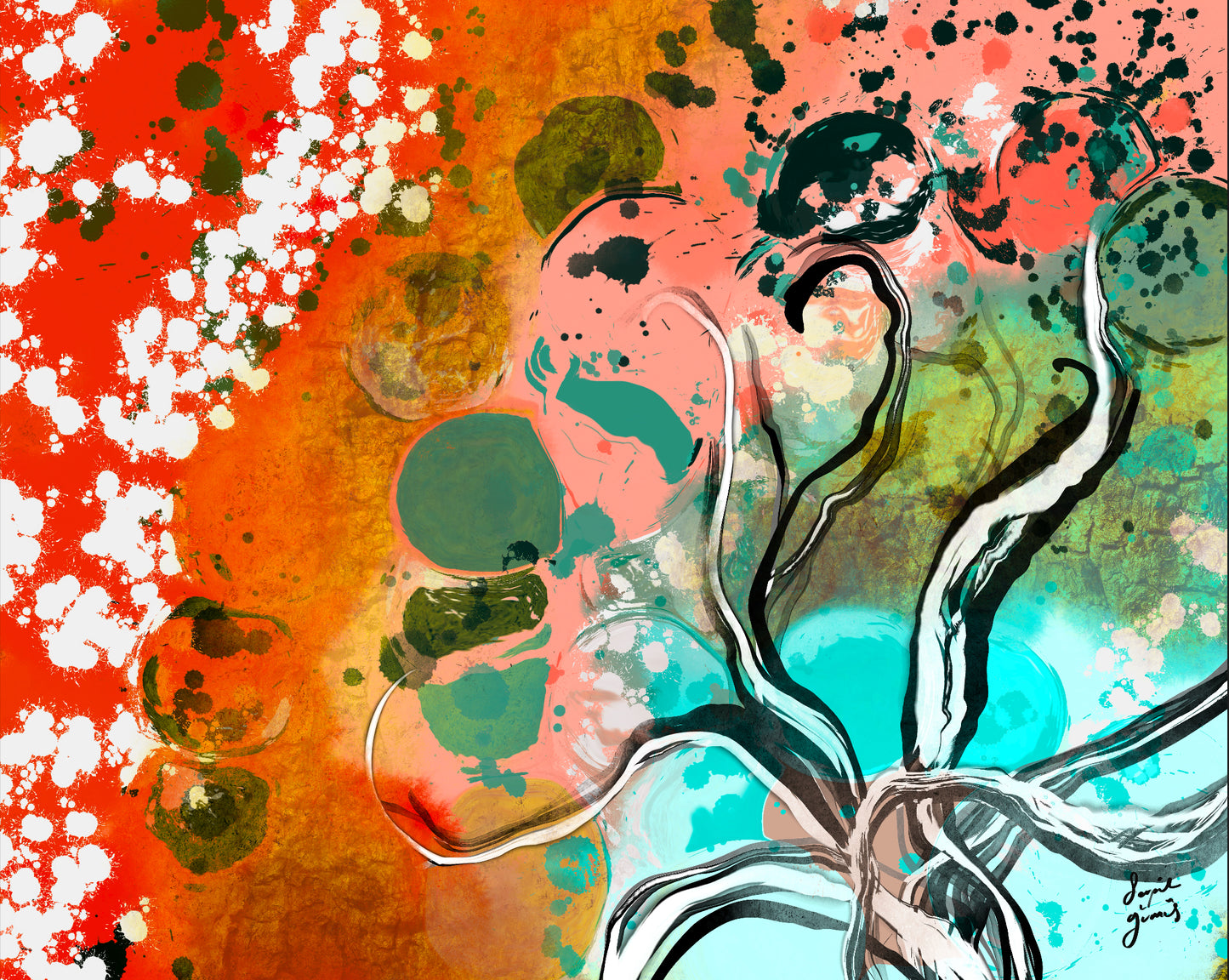 Tree of Life- Original Digital Artwork - Fine Art Diasec Print- Limited Edition 50x40cm