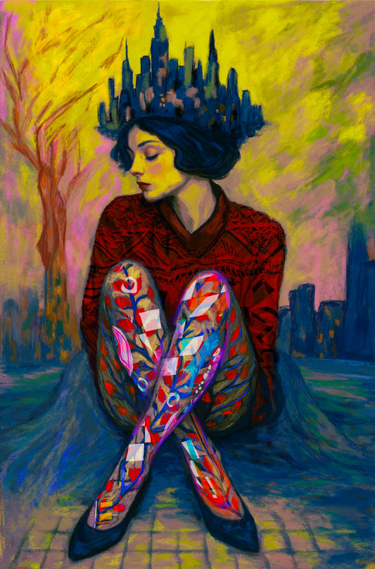 Sessiz Şehrin Kraliçesi – Original Digital Artwork – Fine Art Print – Limited Edition – 50x75 cm